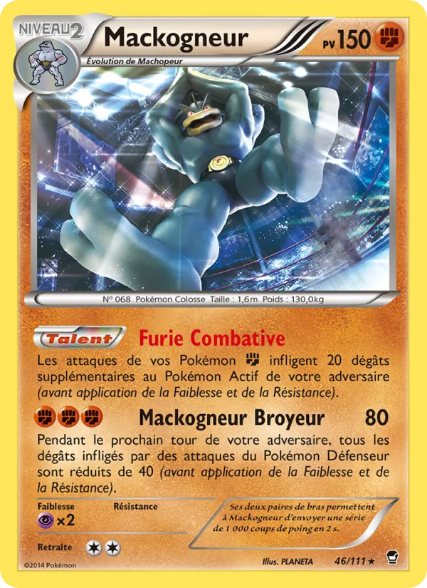 Carte Pokémon Mackogneur 46/111 de l'extension Poings Furieux