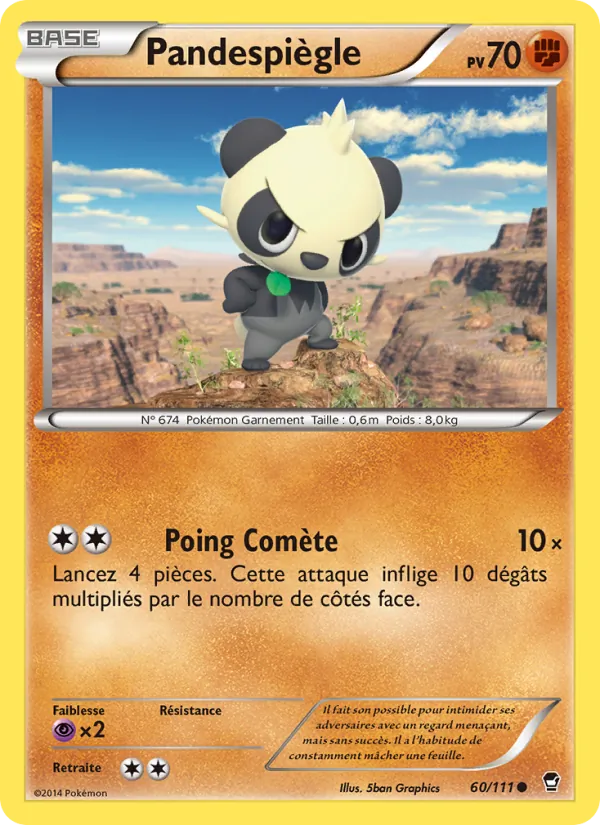 Carte Pokémon Pandespiègle 60/111 de l'extension Poings Furieux