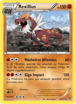 Carte Pokémon Rexillius 62
