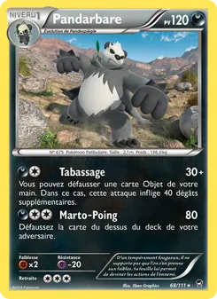 Carte Pokémon Pandarbare 68