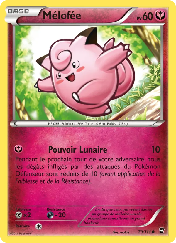 Carte Pokémon Mélofée 70/111 de l'extension Poings Furieux