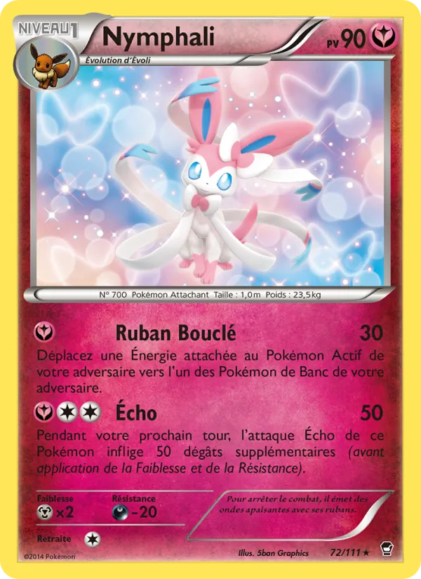 Carte Pokémon Nymphali 72/111 de l'extension Poings Furieux