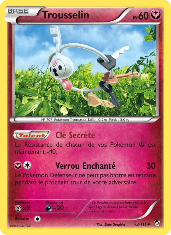 Carte Pokémon Trousselin 73/111 de l'extension Poings Furieux