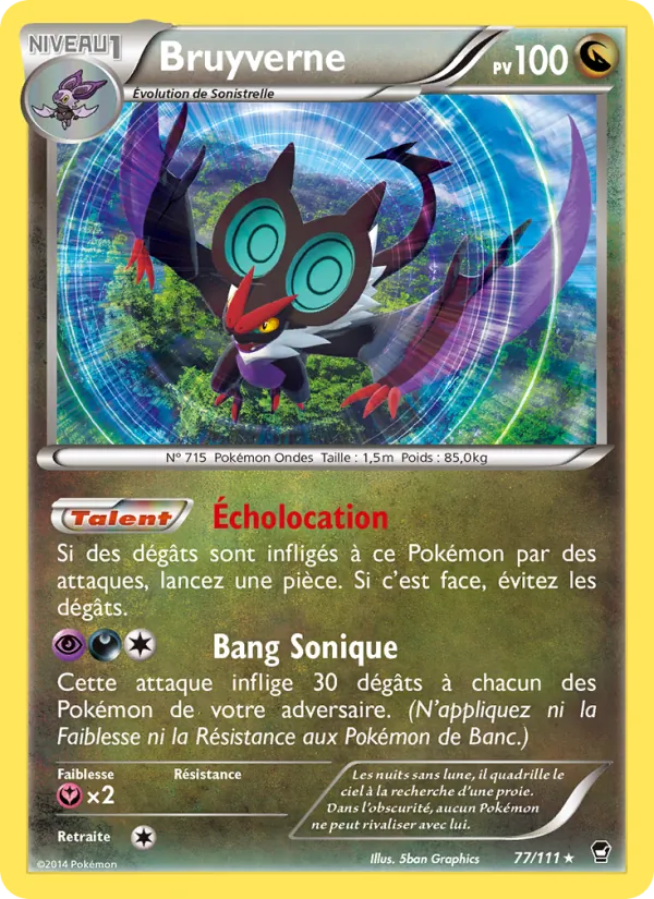 Carte Pokémon Bruyverne 77/111 de l'extension Poings Furieux