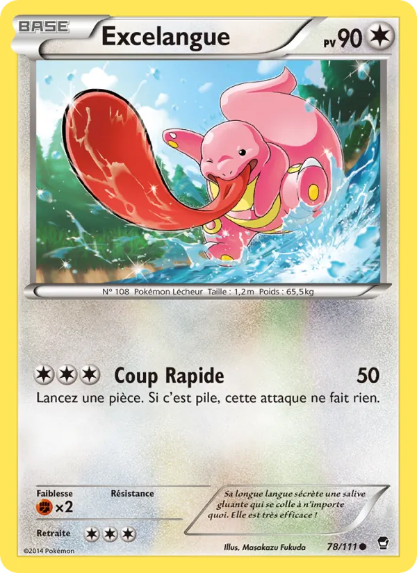 Carte Pokémon Excelangue 78/111 de l'extension Poings Furieux