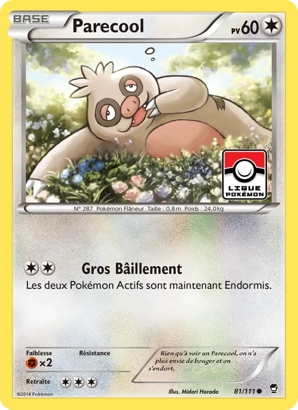 Carte Pokémon Parecool 81/111 de l'extension Poings Furieux