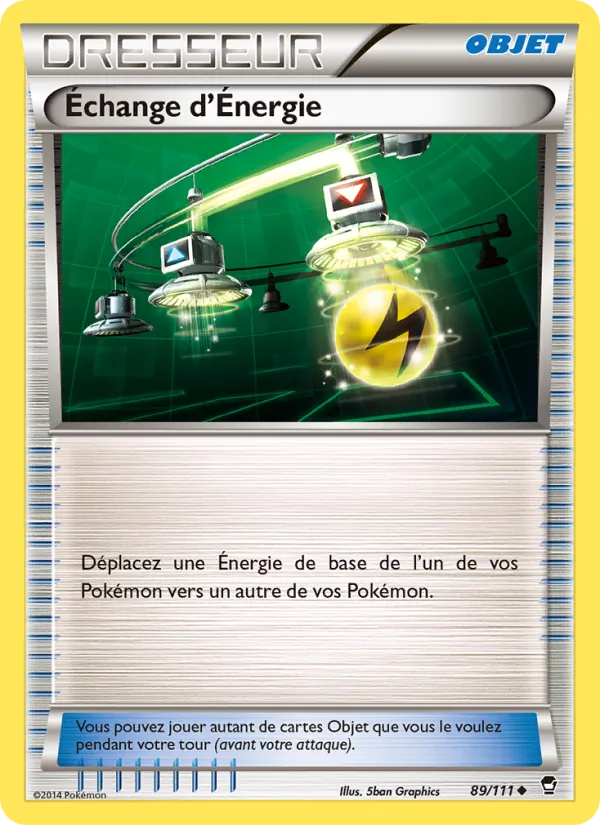 Carte Pokémon Échange d'Énergie 89/111 de l'extension Poings Furieux