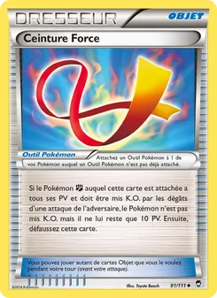 Carte Pokémon Ceinture Force 91