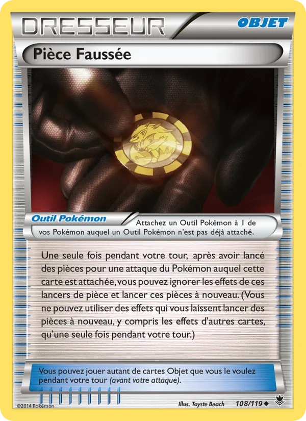 Carte Pokémon Pièce Faussée 108/119 de l'extension Vigueur Spectrale