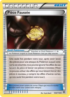 Carte Pokémon Pièce Faussée 108