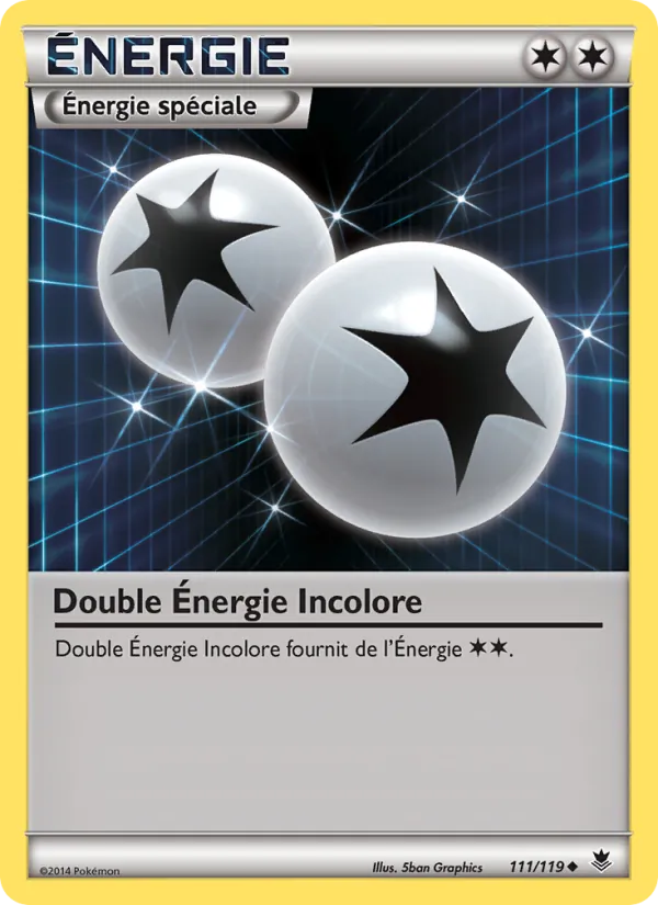 Carte Pokémon Double Énergie Incolore 111/119 de l'extension Vigueur Spectrale