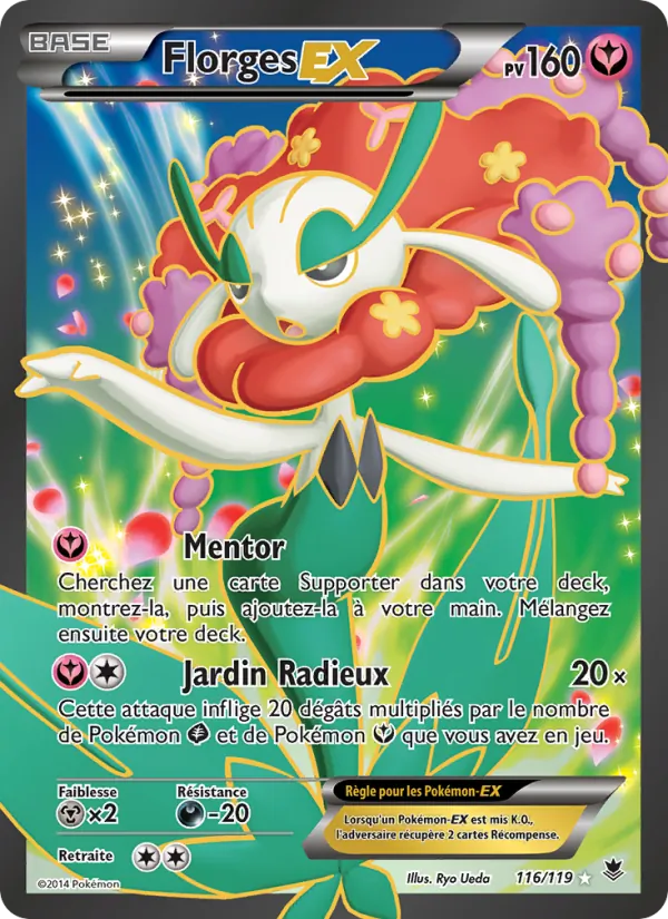 Carte Pokémon Florges EX 116/119 de l'extension Vigueur Spectrale