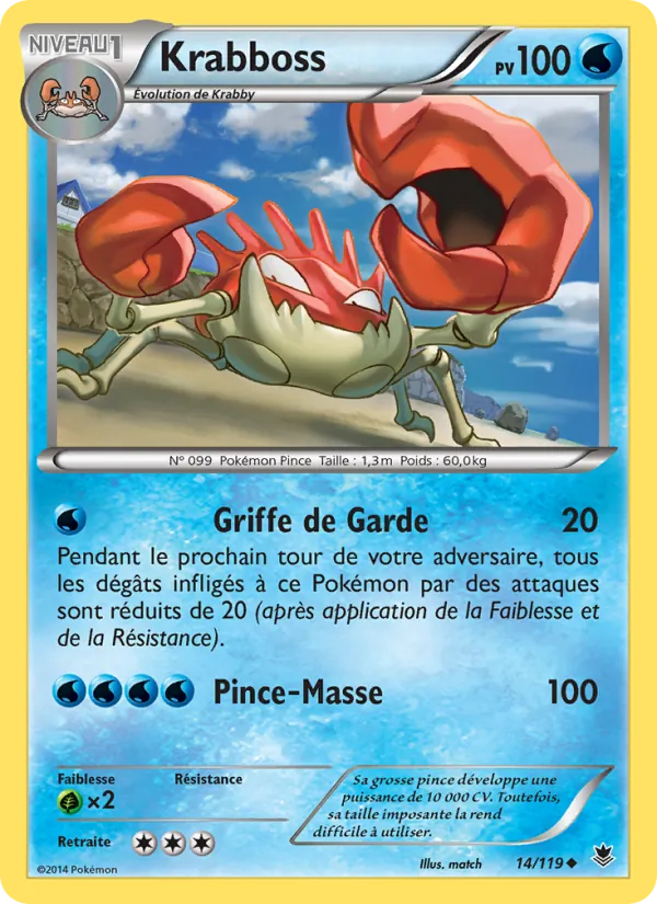 Carte Pokémon Krabboss 14/119 de l'extension Vigueur Spectrale