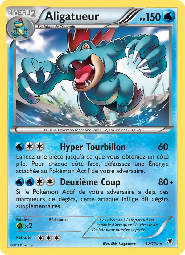 Carte Pokémon Aligatueur 17/119 de l'extension Vigueur Spectrale