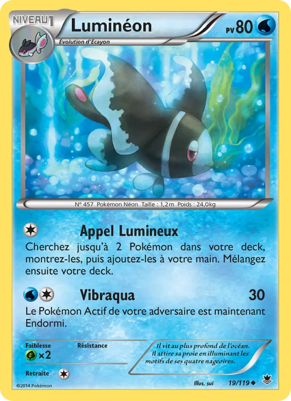Carte Pokémon Luminéon 19/119 de l'extension Vigueur Spectrale