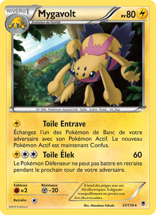 Carte Pokémon Mygavolt 27/119 de l'extension Vigueur Spectrale