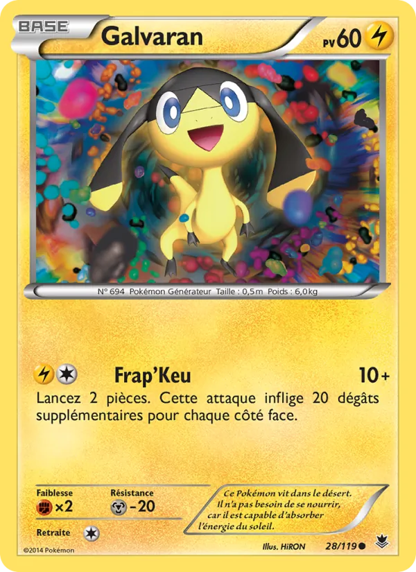 Carte Pokémon Galvaran 28/119 de l'extension Vigueur Spectrale