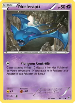 Carte Pokémon Nosferapti 31 — Vigueur Spectrale