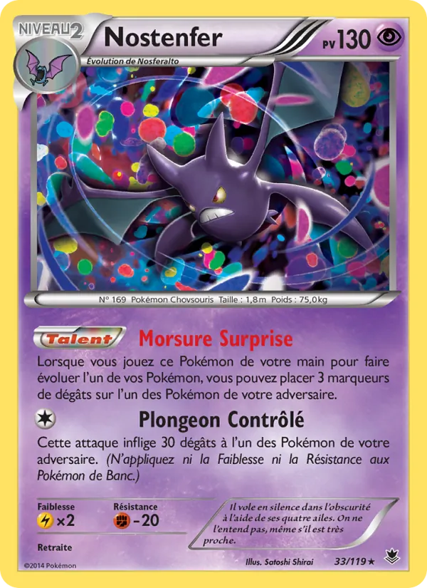 Carte Pokémon Nostenfer 33/119 de l'extension Vigueur Spectrale
