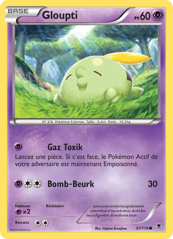 Carte Pokémon Gloupti 37/119 de l'extension Vigueur Spectrale
