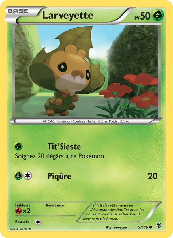 Carte Pokémon Larveyette 5/119 de l'extension Vigueur Spectrale