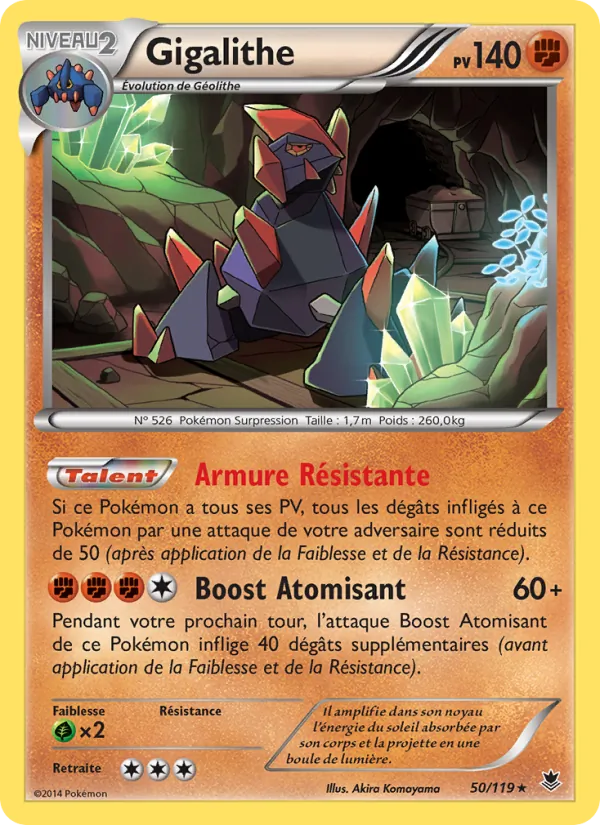 Carte Pokémon Gigalithe 50/119 de l'extension Vigueur Spectrale