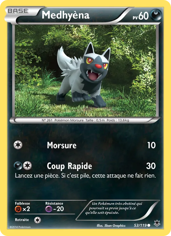 Carte Pokémon Medhyèna 53/119 de l'extension Vigueur Spectrale