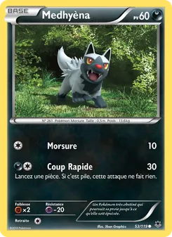 Carte Pokémon Medhyèna 53 — Vigueur Spectrale
