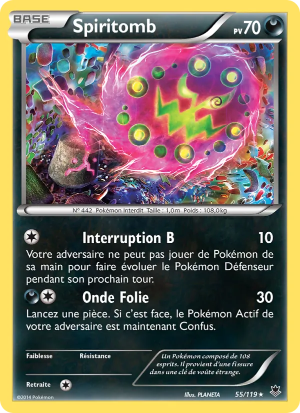 Carte Pokémon Spiritomb 55/119 de l'extension Vigueur Spectrale