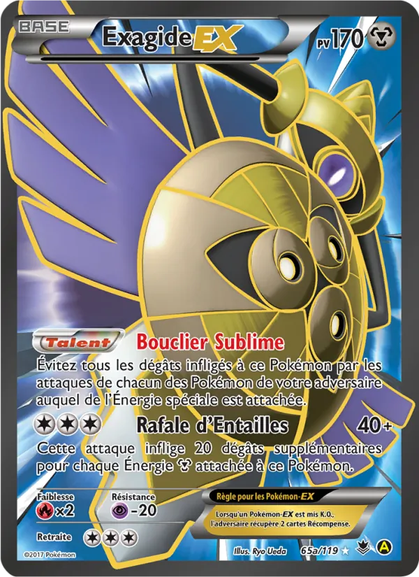 Carte Pokémon Exagide EX 65a/119 de l'extension Vigueur Spectrale