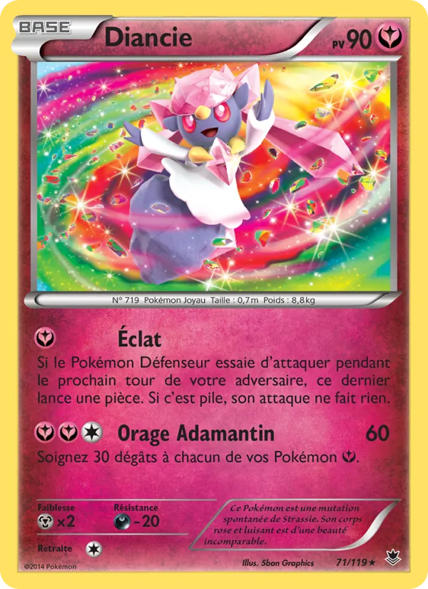Carte Pokémon Diancie 71/119 de l'extension Vigueur Spectrale