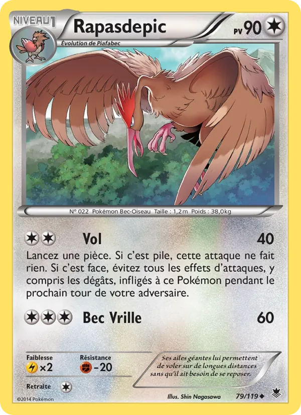 Carte Pokémon Rapasdepic 79/119 de l'extension Vigueur Spectrale