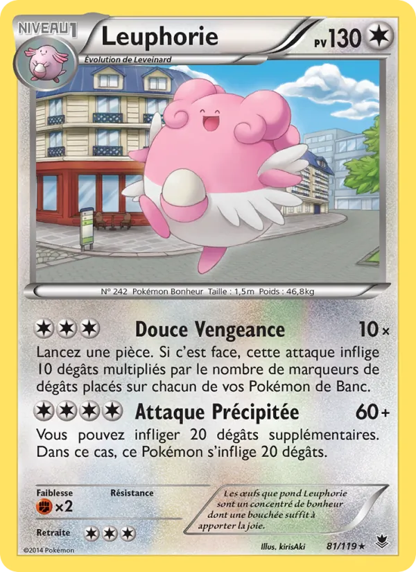 Carte Pokémon Leuphorie 81/119 de l'extension Vigueur Spectrale