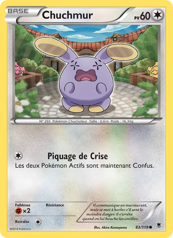 Carte Pokémon Chuchmur 83/119 de l'extension Vigueur Spectrale