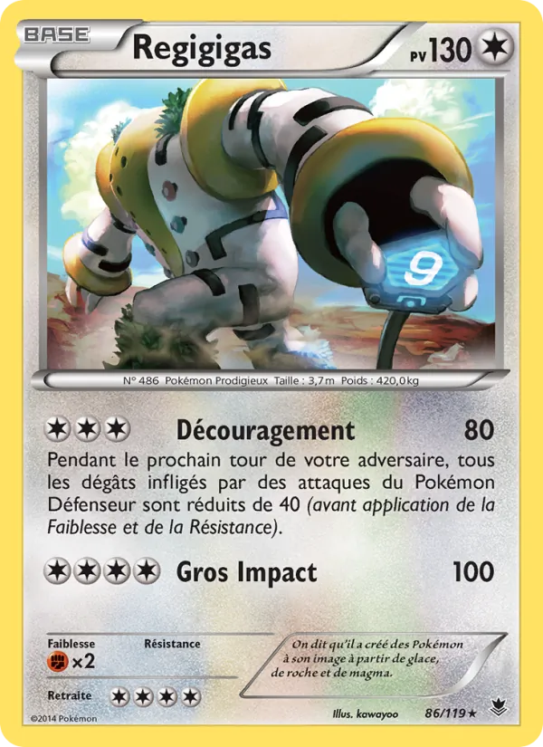 Carte Pokémon Regigigas 86/119 de l'extension Vigueur Spectrale