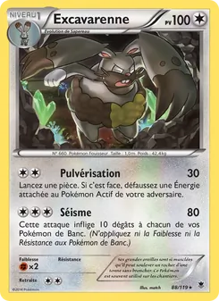 Carte Pokémon Excavarenne 88