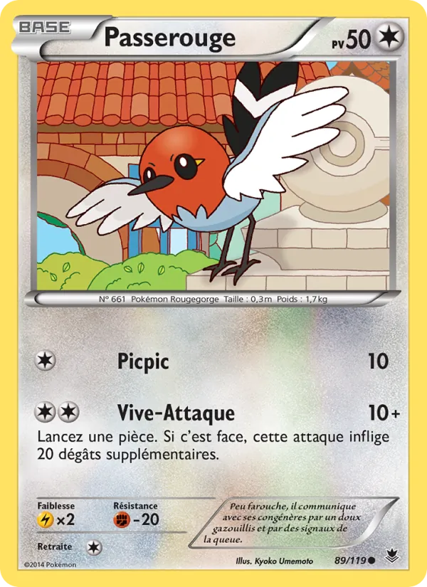 Carte Pokémon Passerouge 89/119 de l'extension Vigueur Spectrale