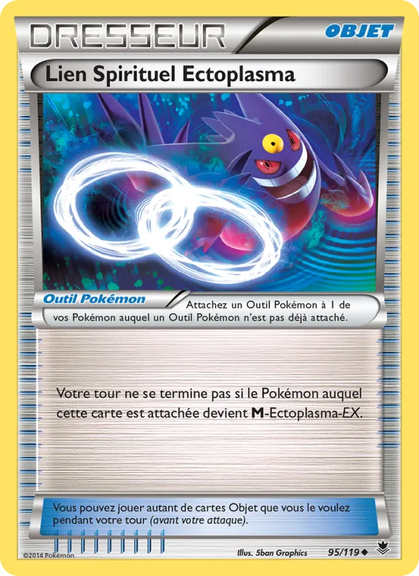 Carte Pokémon Lien Spirituel Ectoplasma 95/119 de l'extension Vigueur Spectrale
