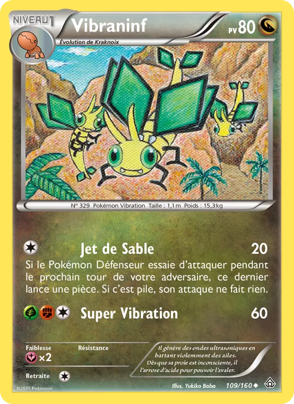 Carte Pokémon Vibraninf 109/160 de l'extension Primo-Choc