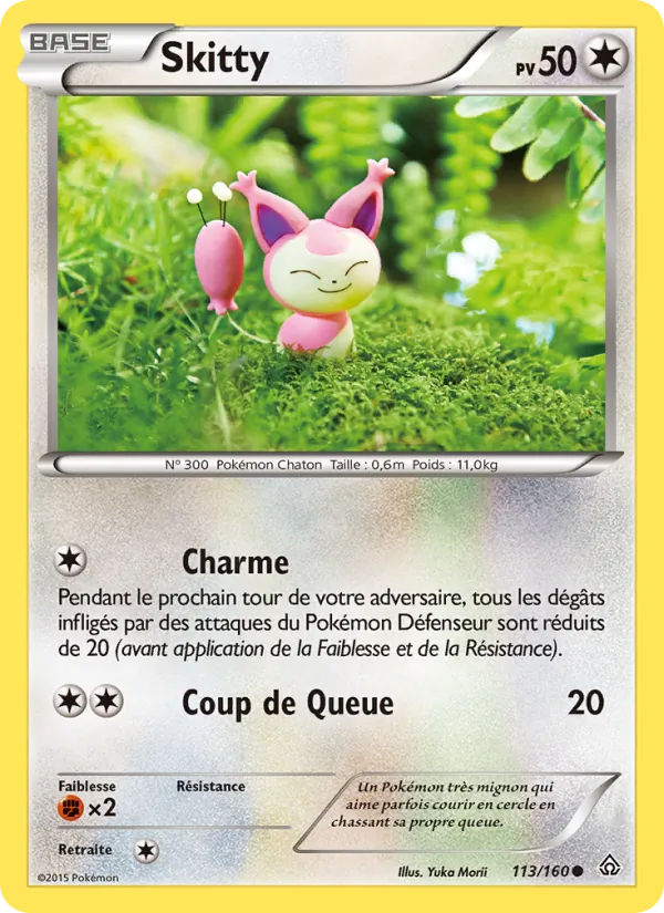 Carte Pokémon Skitty 113/160 de l'extension Primo-Choc