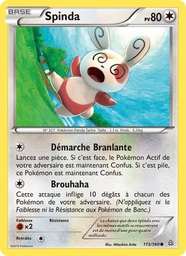 Carte Pokémon Spinda 115/160 de l'extension Primo-Choc