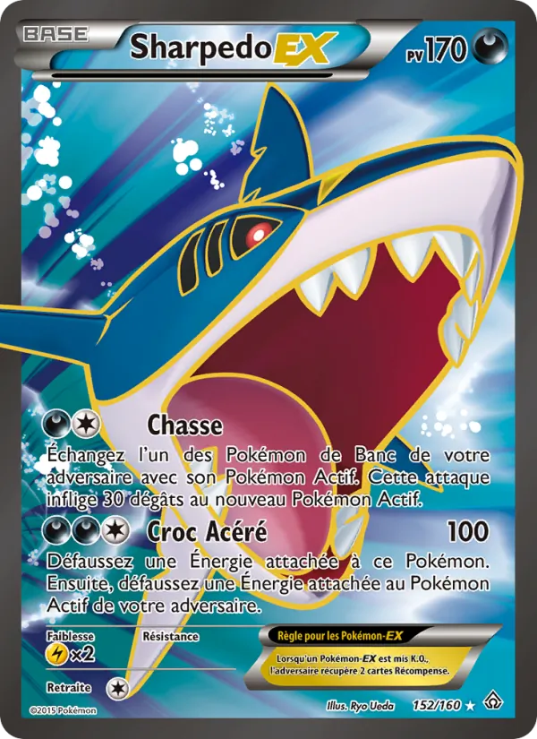 Carte Pokémon Sharpedo EX 152/160 de l'extension Primo-Choc