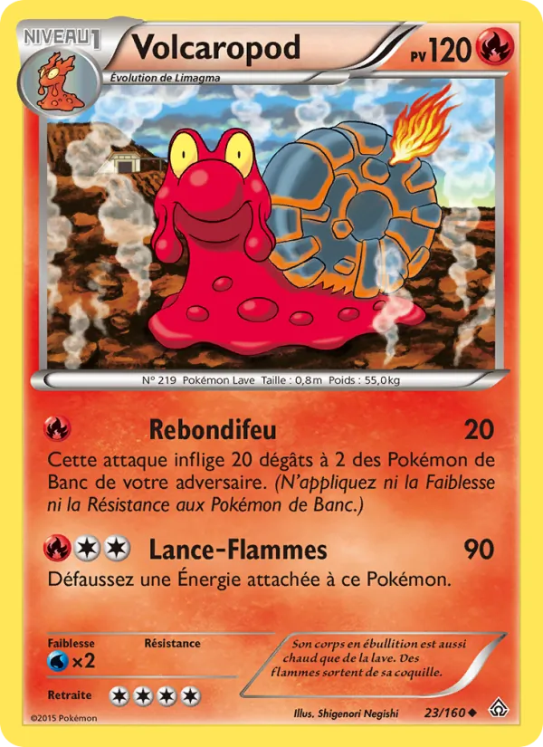 Carte Pokémon Volcaropod 23/160 de l'extension Primo-Choc