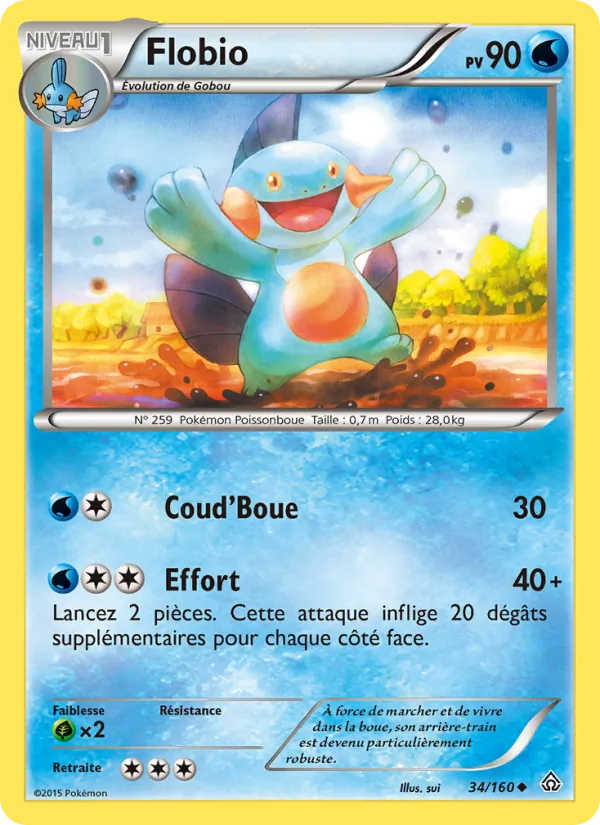 Carte Pokémon Flobio 34/160 de l'extension Primo-Choc