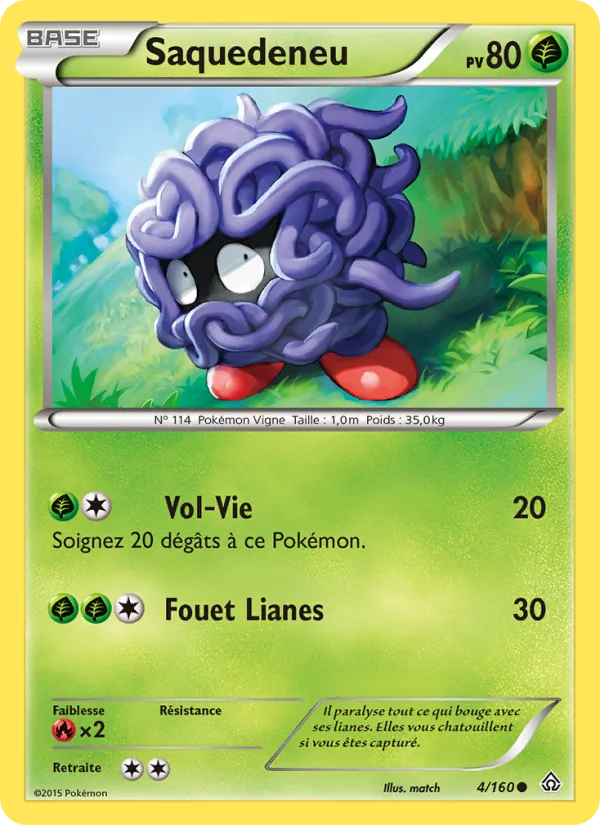 Carte Pokémon Saquedeneu 4/160 de l'extension Primo-Choc