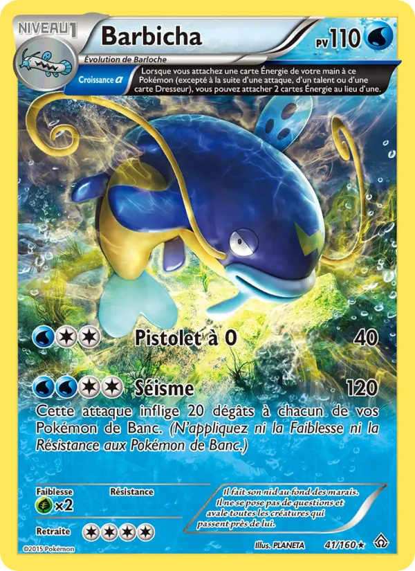 Carte Pokémon Barbicha 41/160 de l'extension Primo-Choc