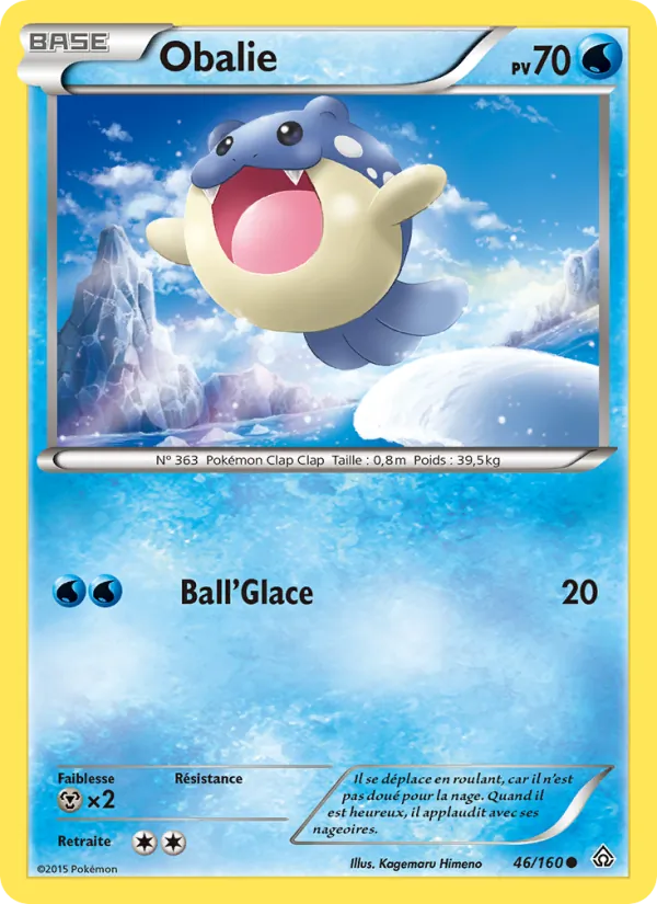 Carte Pokémon Obalie 46/160 de l'extension Primo-Choc