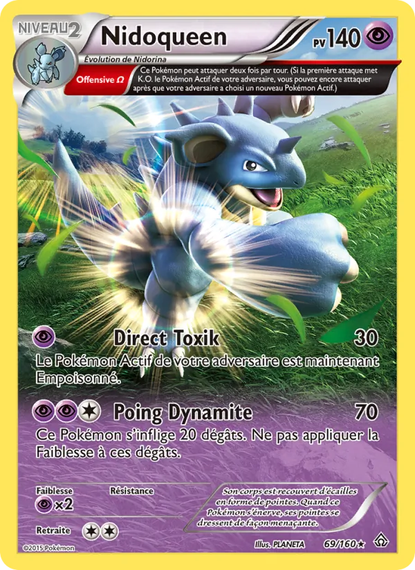 Carte Pokémon Nidoqueen 69/160 de l'extension Primo-Choc