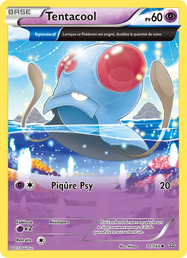 Carte Pokémon Tentacool 71/160 de l'extension Primo-Choc
