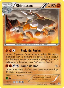Carte Pokémon Rhinastoc 76